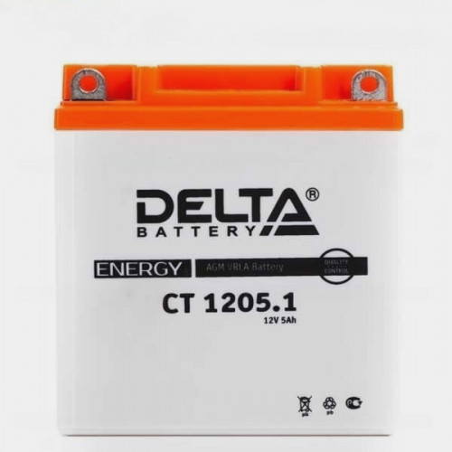 Аккумуляторная батарея 12V 5Ah Delta CT1205.1 о.п.(- +)