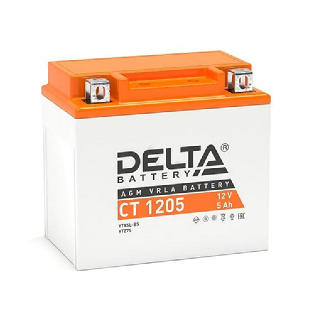 АКБ 12V 5Ah Delta СТ1205 о.п.(- +)