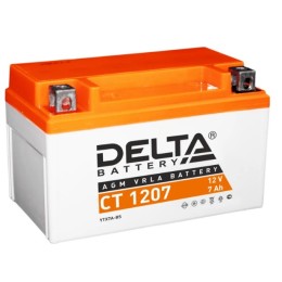 Аккумуляторная батарея 12V 7Ah Delta СТ1207 п.п.(+ -)