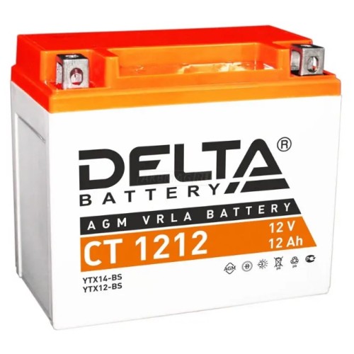 Аккумуляторная батарея 12V 12Ah Delta СТ1212 п.п.(+ -)