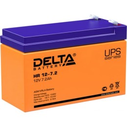 Аккумуляторная батарея 12V 7,2Ah Delta AGM HR12-7,2 п.п.(+ -)