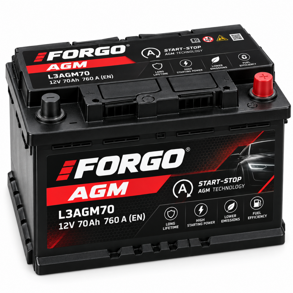 АКБ 70 FORGO AGM о/п L3AGM70