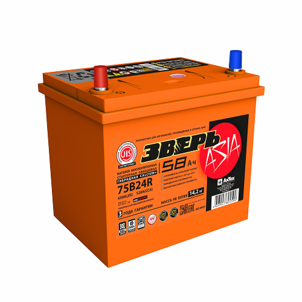 АКБ 58 Зверь Asia о/п ZVKA 58-З-R