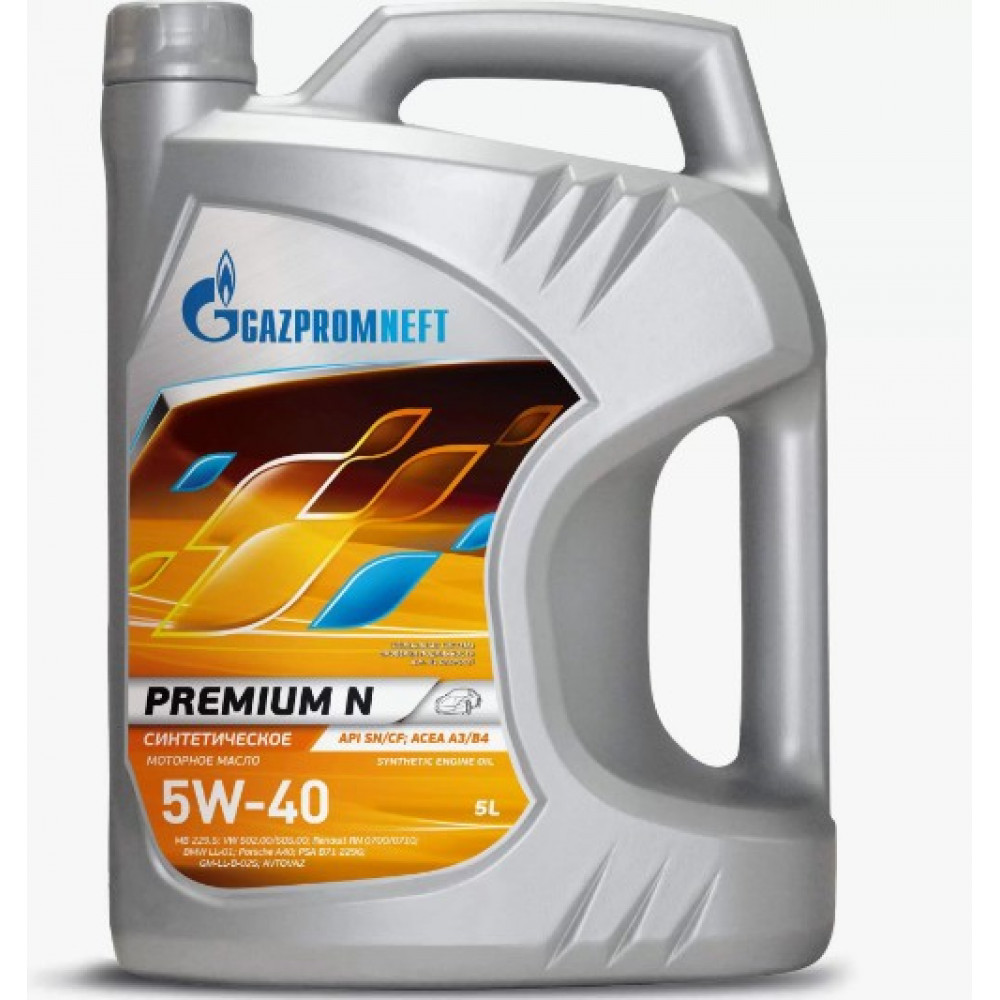 МАСЛО МОТОР Газпромнефть Premium N 5W40 5л МАСЛО МОТОР Газпромнефть Premium N 5W40 5л