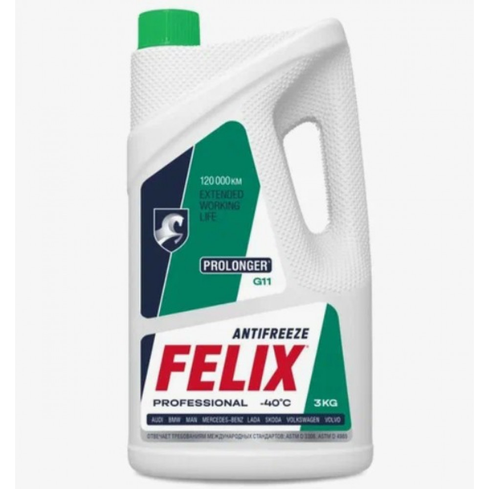 АНТИФРИЗ 3кг G11 FELIX зеленый