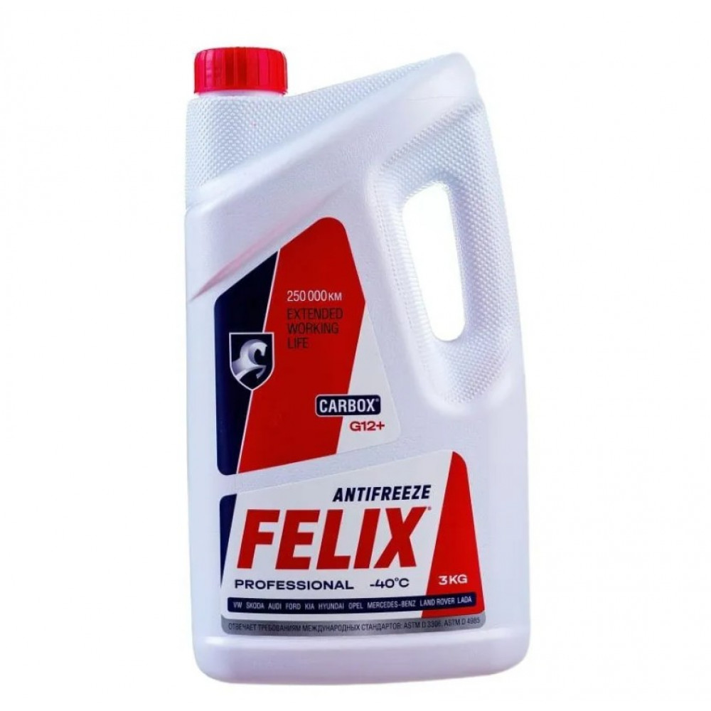 АНТИФРИЗ 3кг G12 FELIX красный